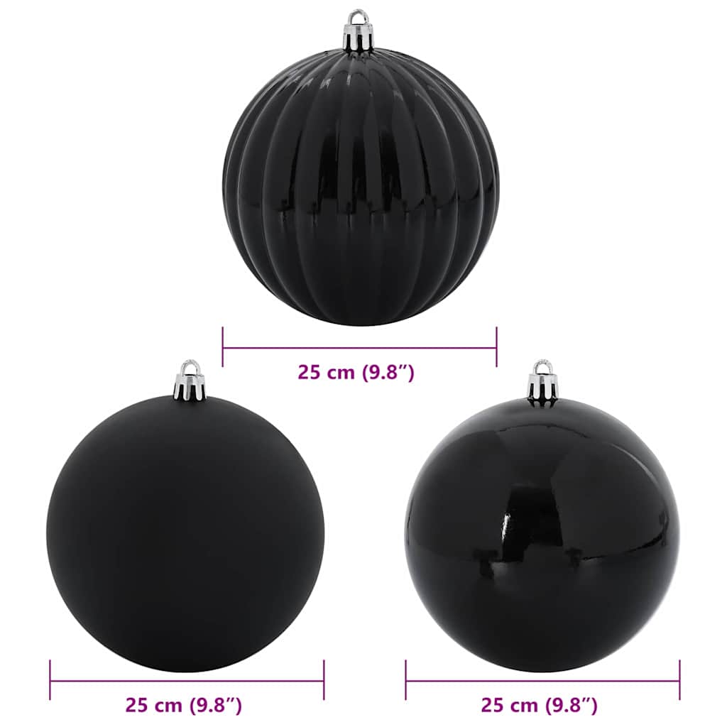 Christmas Bauble Set 3 pcs Black
